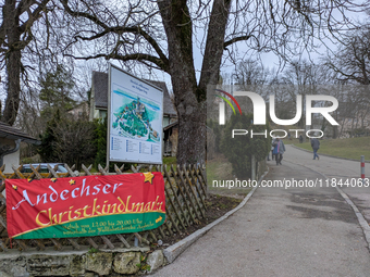 The Andechs Christmas Market in Andechs, Upper Bavaria, Bavaria, Starnberg District, Germany, on December 7, 2024, is traditionally held on...