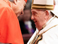 Pope Francis appoints Italian Cardinal Domenico Battaglia during an Ordinary Public Consistory for the creation of new cardinals at St. Pete...