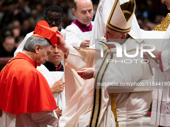 Pope Francis appoints Italian Cardinal Domenico Battaglia during an Ordinary Public Consistory for the creation of new cardinals at St. Pete...