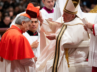 Pope Francis appoints Italian Cardinal Domenico Battaglia during an Ordinary Public Consistory for the creation of new cardinals at St. Pete...