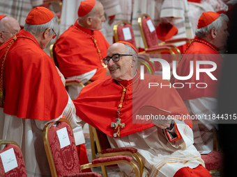 Cardinal Michael Czerny attends an Ordinary Public Consistory for the creation of new cardinals at St. Peter's Basilica in the Vatican on De...