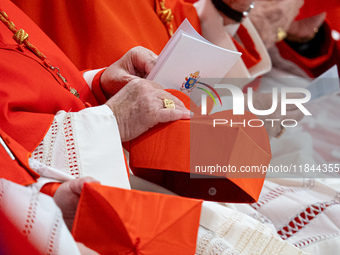 Cardinals attend the Consistory for the creation of new cardinals presided over by Pope Francis at St. Peter's Basilica in Vatican City, Vat...