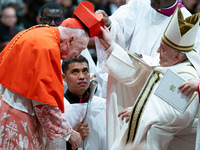 Pope Francis appoints Italian Cardinal Angelo Acerbi during an Ordinary Public Consistory for the creation of new cardinals at St. Peter's B...