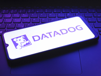 The Datadog, Inc. logo appears on the screen of a smartphone in Reno, United States, on December 7, 2024. (