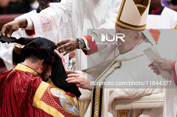 Newly-appointed Ukrainian Cardinal Mykola Bychok participates in an Ordinary Public Consistory for the creation of new cardinals at St. Pete...