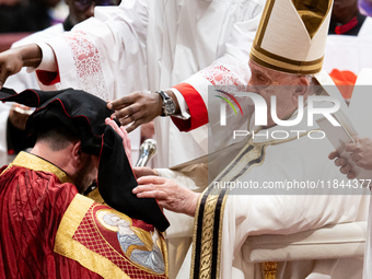 Newly-appointed Ukrainian Cardinal Mykola Bychok participates in an Ordinary Public Consistory for the creation of new cardinals at St. Pete...