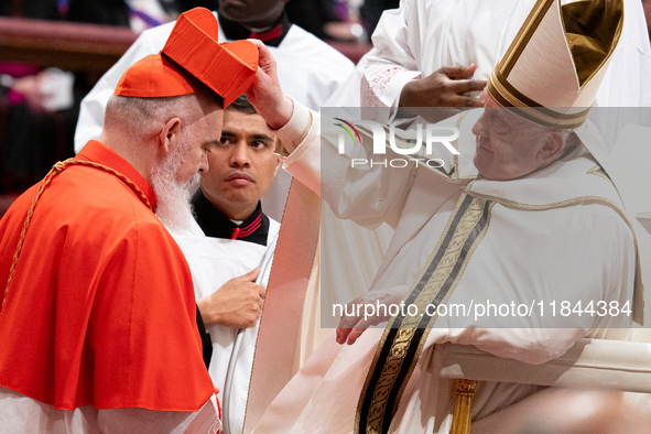 Pope Francis appoints Belgian Cardinal Dominique Joseph Mathieu during an Ordinary Public Consistory for the creation of new cardinals at St...