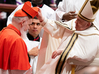 Pope Francis appoints Belgian Cardinal Dominique Joseph Mathieu during an Ordinary Public Consistory for the creation of new cardinals at St...