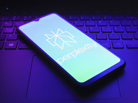 The Perplexity AI, Inc. logo appears on the screen of a smartphone in Reno, United States, on December 7, 2024. (