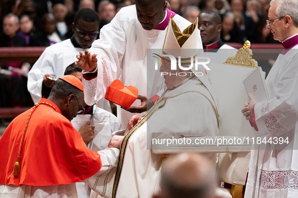 Pope Francis appoints Ivorian Cardinal Ignace Bessi Dogbo during an Ordinary Public Consistory for the creation of new cardinals at St. Pete...