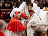 Newly-appointed Hungarian Cardinal Ladislav Nemet looks on during an Ordinary Public Consistory for the creation of new cardinals at St. Pet...