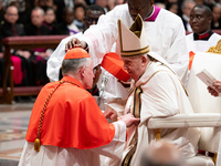 Newly-appointed Brazilian Cardinal Jaime Spengler looks on during an Ordinary Public Consistory for the creation of new cardinals at St. Pet...