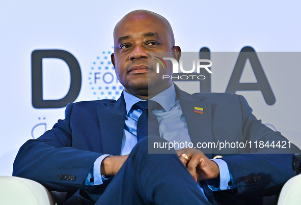 Luis Gilberto Murillo Urrutia, Foreign Minister of Colombia, takes part in a panel discussion during the Doha Forum 2024 at Sheraton Grand D...