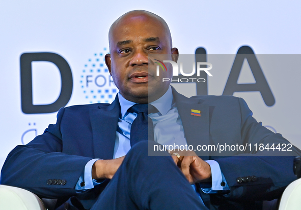 Luis Gilberto Murillo Urrutia, Foreign Minister of Colombia, takes part in a panel discussion during the Doha Forum 2024 at Sheraton Grand D...