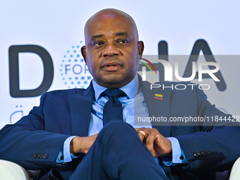 Luis Gilberto Murillo Urrutia, Foreign Minister of Colombia, takes part in a panel discussion during the Doha Forum 2024 at Sheraton Grand D...