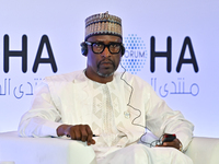 Abdoulaye Diop, Foreign Minister of Mali, takes part in a panel discussion during the Doha Forum 2024 at Sheraton Grand Doha Resort & Conven...