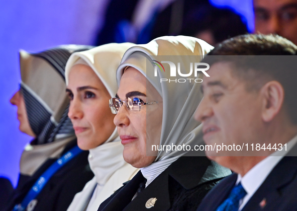 Turkish First Lady Emine Erdogan attends the Doha Forum 2024 at Sheraton Grand Doha Resort & Convention Hotel ahead of the 22nd edition of t...