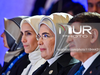 Turkish First Lady Emine Erdogan attends the Doha Forum 2024 at Sheraton Grand Doha Resort & Convention Hotel ahead of the 22nd edition of t...