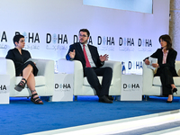 (From left to right) Sawsan Abou Zainedin, Chief Executive Officer of Madaniya, Charles Lister, Director of Syria & Counterterrorism Program...