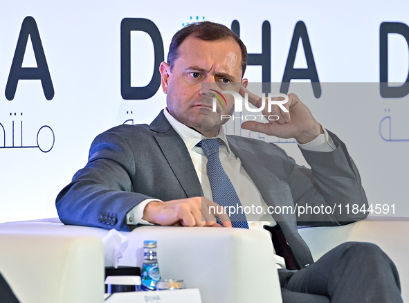 Thomas Perriello, Special Envoy to Sudan, US State Department, takes part in a panel discussion during the Doha Forum 2024 at Sheraton Grand...