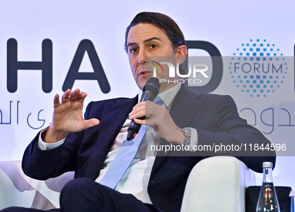 Amos Hochstein, Senior Advisor to the President for Energy and Investments at the White House, speaks during the Doha Forum 2024 at Sheraton...