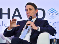 Amos Hochstein, Senior Advisor to the President for Energy and Investments at the White House, speaks during the Doha Forum 2024 at Sheraton...