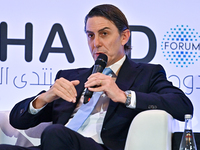 Amos Hochstein, Senior Advisor to the President for Energy and Investments at the White House, speaks during the Doha Forum 2024 at Sheraton...