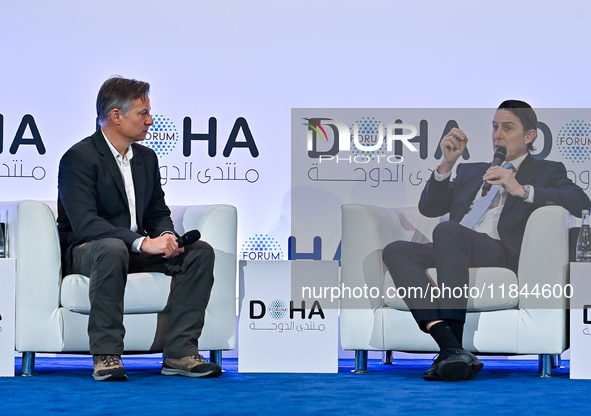 Amos Hochstein, Senior Advisor to the President for Energy and Investments at the White House, answers questions during the Doha Forum 2024...