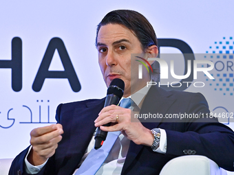 Amos Hochstein, Senior Advisor to the President for Energy and Investments at the White House, speaks during the Doha Forum 2024 at Sheraton...