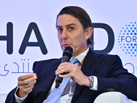 Amos Hochstein, Senior Advisor to the President for Energy and Investments at the White House, speaks during the Doha Forum 2024 at Sheraton...