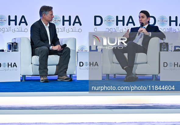 Amos Hochstein, Senior Advisor to the President for Energy and Investments at the White House, answers questions during the Doha Forum 2024...