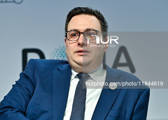 Jan Lipavsky, Foreign Minister of the Czech Republic, participates in a panel discussion during the Doha Forum 2024 at Sheraton Grand Doha R...