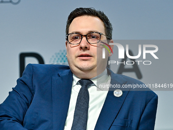 Jan Lipavsky, Foreign Minister of the Czech Republic, participates in a panel discussion during the Doha Forum 2024 at Sheraton Grand Doha R...