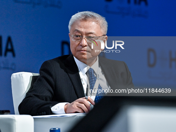 Xuetong Yan, Honorary Dean of the Institute of International Relations at Tsinghua University, takes part in a panel discussion during the D...