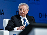 Xuetong Yan, Honorary Dean of the Institute of International Relations at Tsinghua University, takes part in a panel discussion during the D...