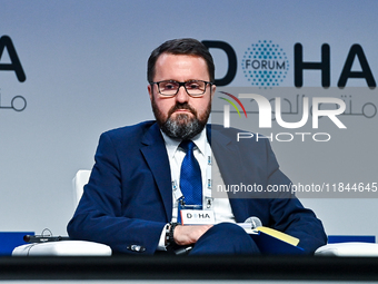 Robert Kupiecki, Undersecretary of State of Foreign Affairs of Poland, takes part in a panel discussion during the Doha Forum 2024 at Sherat...