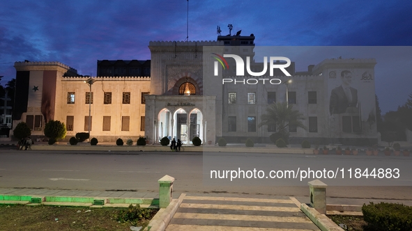 Celebrations continue in the city of Hama, where Syrians gather at Al-Assi Square to take commemorative photos and express their joy over th...