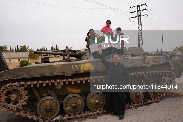 Celebrations continue in the city of Hama, where Syrians gather at Al-Assi Square to take commemorative photos and express their joy over th...