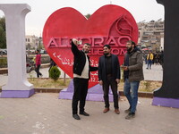 Celebrations continue in the city of Hama, where Syrians gather at Al-Assi Square to take commemorative photos and express their joy over th...