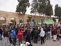 Celebrations continue in the city of Hama, where Syrians gather at Al-Assi Square to take commemorative photos and express their joy over th...