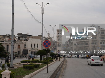 Celebrations continue in the city of Hama, where Syrians gather at Al-Assi Square to take commemorative photos and express their joy over th...