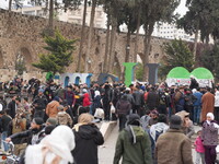 Celebrations continue in the city of Hama, where Syrians gather at Al-Assi Square to take commemorative photos and express their joy over th...