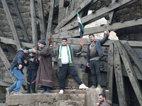 Celebrations continue in the city of Hama, where Syrians gather at Al-Assi Square to take commemorative photos and express their joy over th...