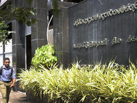 A man walks in front of the Inland Revenue Department in Sri Lanka on December 7, 2024. The IRD extends the deadline for submitting income t...