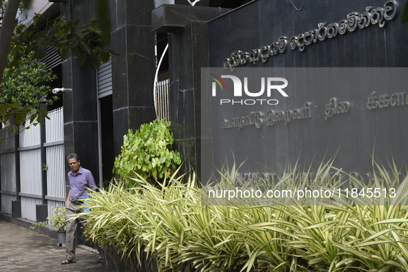 A man leaves the Inland Revenue Department in Sri Lanka on December 7, 2024. The IRD extends the deadline for submitting income tax returns...