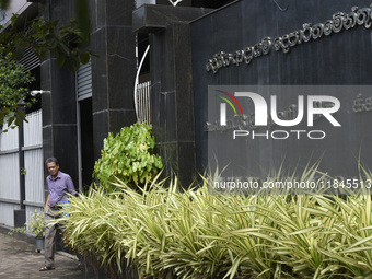 A man leaves the Inland Revenue Department in Sri Lanka on December 7, 2024. The IRD extends the deadline for submitting income tax returns...