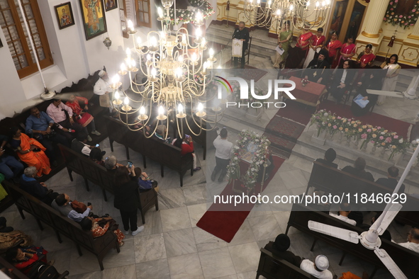 Christians hold a special Mass to celebrate the centenary at India's only Greek Orthodox Church in Kolkata, India, on December 6, 2024. The...