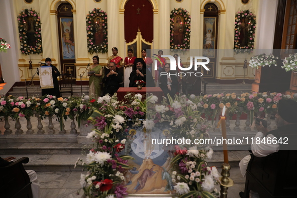 Christians hold a special Mass to celebrate the centenary at India's only Greek Orthodox Church in Kolkata, India, on December 6, 2024. The...