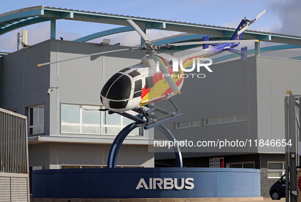 The Airbus Helicopters industrial logistics center is located in the Aeronautical and Logistics Complex in Albacete, Spain, on November 21,...