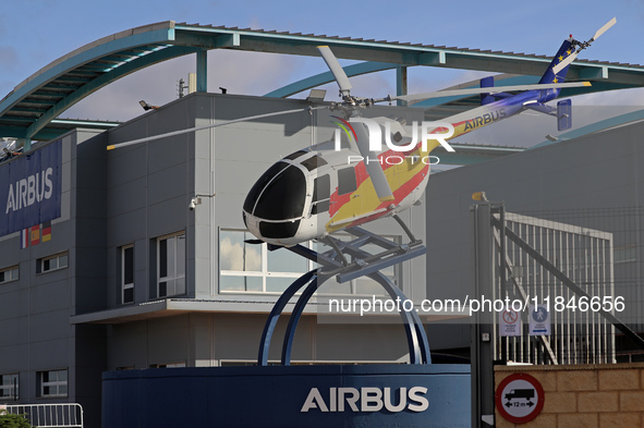 The Airbus Helicopters industrial logistics center is located in the Aeronautical and Logistics Complex in Albacete, Spain, on November 21,...